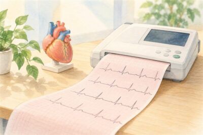 健康診断で心電図の異常を指摘されたら？気を付けるべき症状や受診の基準を医師が解説｜新橋・汐留の伊原医院のアイキャッチ画像